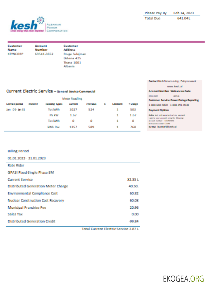 Projet de loi sur les services publics de l'Albanian Power Corporation, SCR